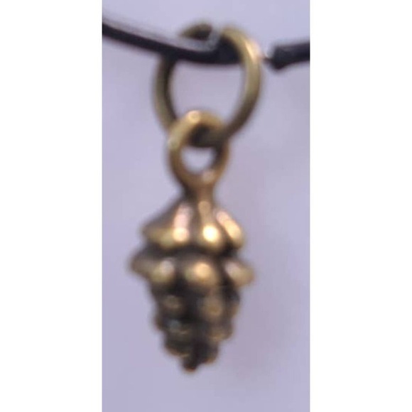 BUNDLE ONLY Small Simple Bronze Tone Pine Cone Pendant Charm Rustic Handmade - Picture 1 of 2